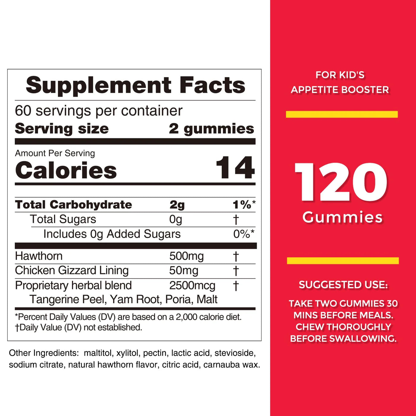 Appetite Booster Gummie Sugar-Free | Kids  | 120 Gummies